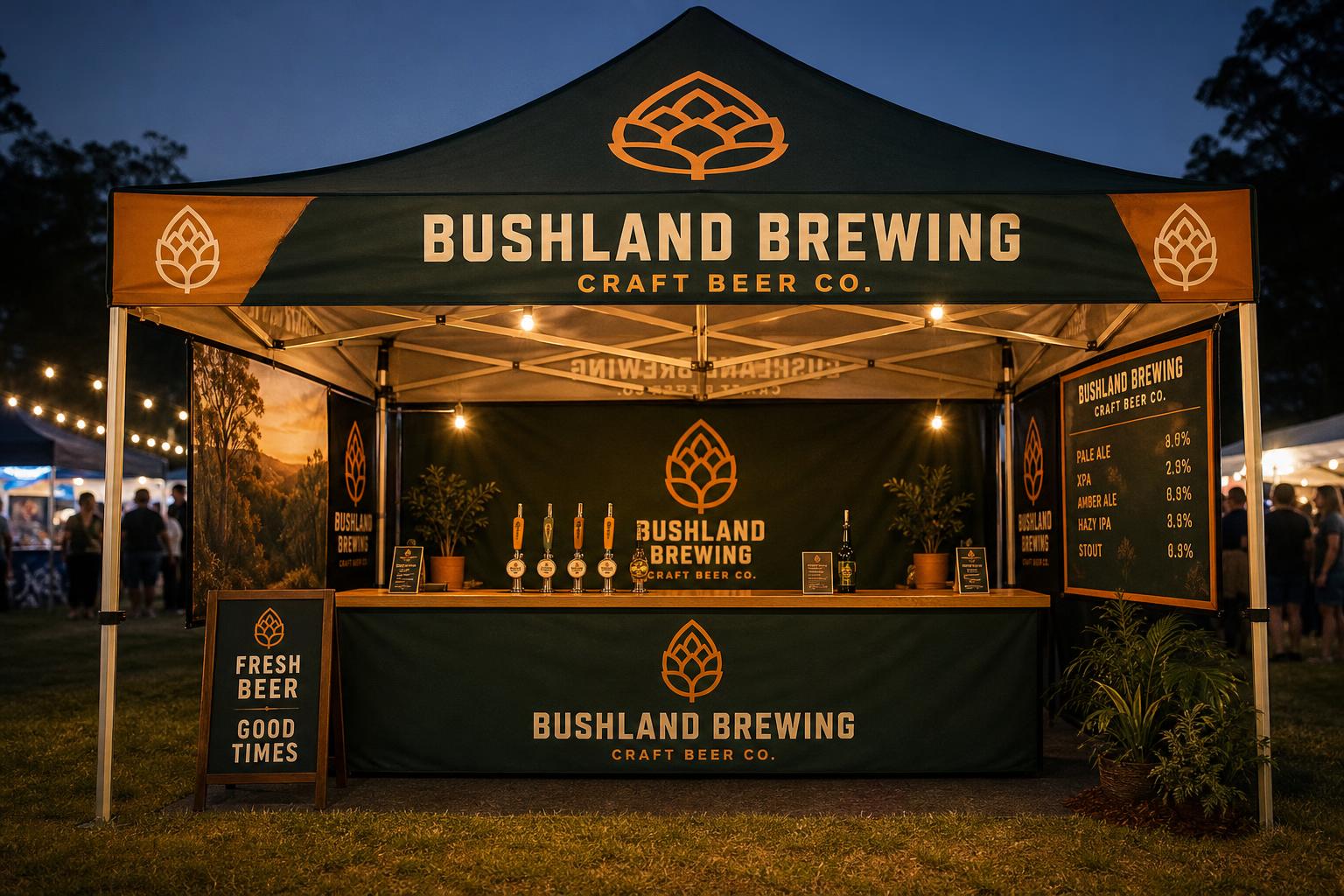 Bushland Brewing marquee